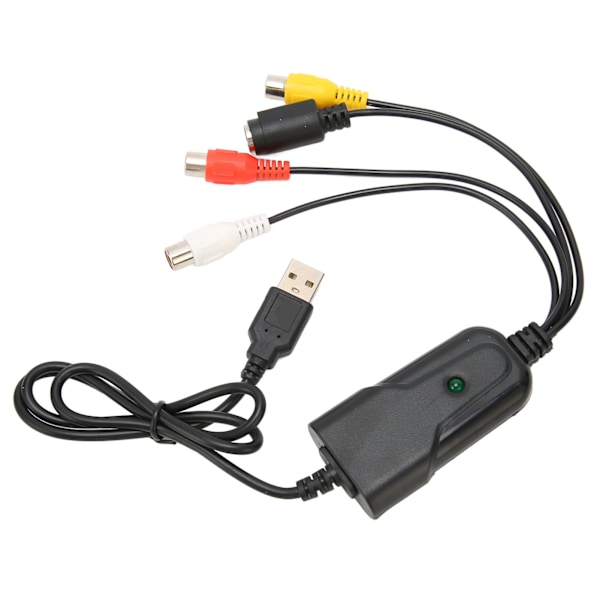 Videoinspelningskort RCA till USB Ljud Video Konverterare VHS DV VCR Hi8 DVD till Digital Konverterare för Windows för OS X