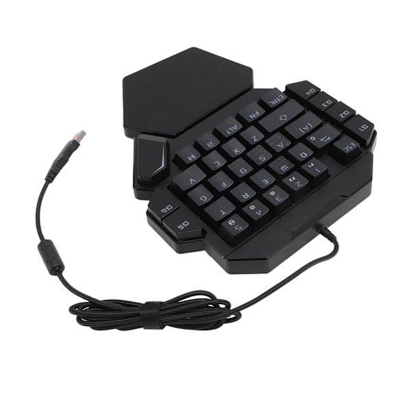 Enhands RGB Mekaniskt Gamingtangentbord 35 Tangenter RGB Bakgrundsbelysning Blå Brytare Mini Gaming Keypad med Handledsstöd för PC Gamer