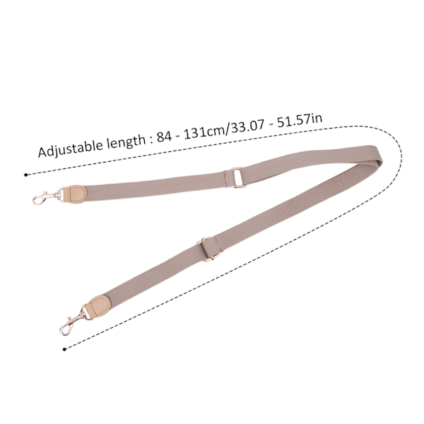 Håndlaget DIY Bagasjedeler Justerbar Skulderveske Lærreim for CBD065-066Khaki
