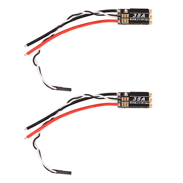 2 st RC Borstlösa ESC 35A Störningsresistent RC Drönar ESC för FPV Över Maskiner 4 Axlar Drönare