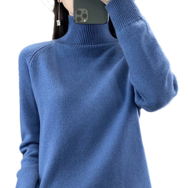 1 stk strikket sweater - dis blå BLUE 2XL
