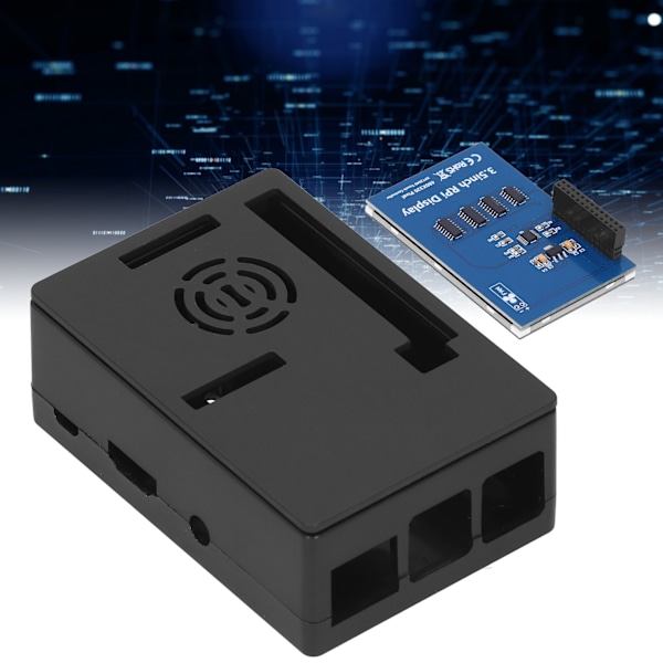 Skal för Raspberry Pi LCD-skärm Skyddande Box Elektronisk Komponent 480 × 320 (Svart Fodral 3,5 tums Skärm)