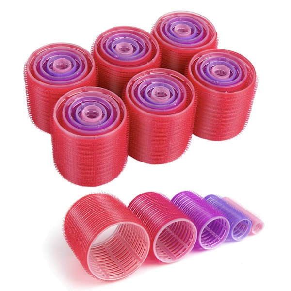 Fantastiska Hårrullar Set, Jumbo Storlek För Charmig Volym, Lättanvänd Självhäftande Design, Salong Hårfrisering Och DIY Lockiga Frisyrer, Mångsidig