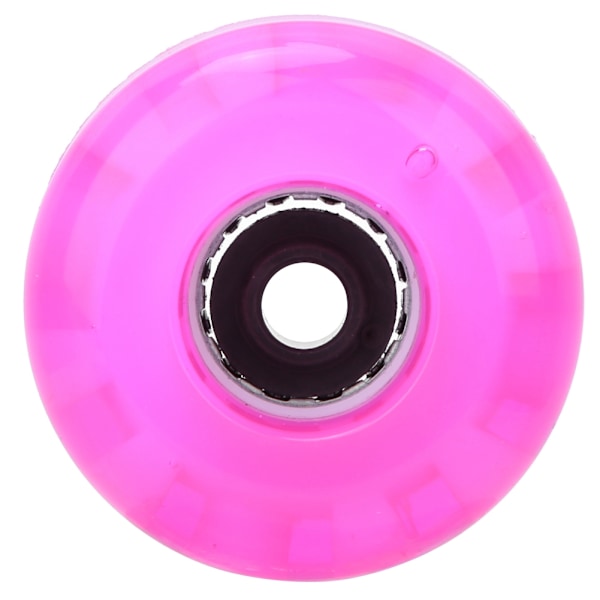 4 stk. MS2409 PU Pink 54x36mm Skateboard Dobbelt Rocker Blinkende Hjul Downspeed Glidehjul