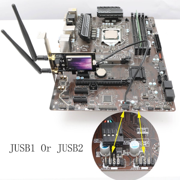 WiFi 6 PCIE Trådlöst Nätverkskort 3000Mbps Trippelband 2.4G 5.8G 6E PCIE WiFi 6E Adapterkort för Spelstreaming