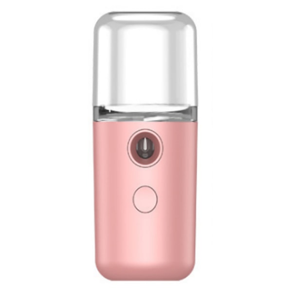 Nano Facial Mist Sprayer ABS-hölje Fickstorlek USB laddning Vattenansiktsluftfuktare för hydrering Rosa