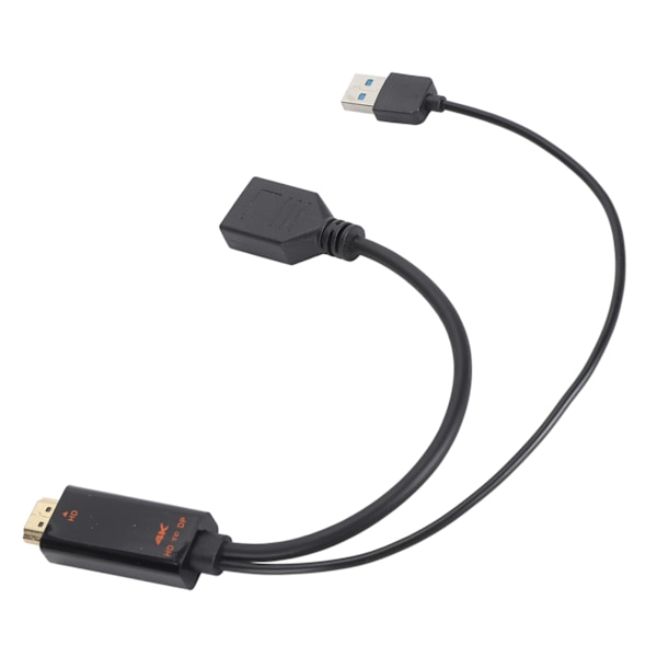 HD Multimedia Interface till DisplayPort Kabeladapter med USB-ström 3840x2160 60Hz 25cm Lång Videoadapterkabel