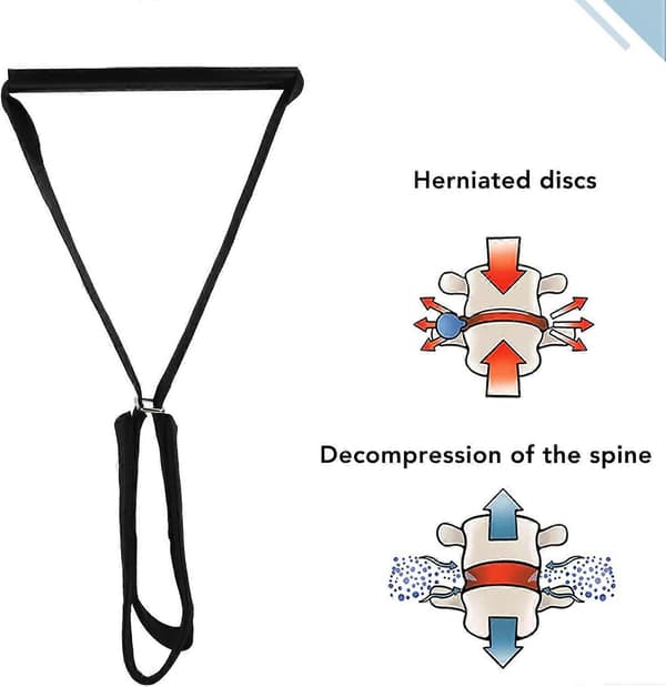 Neck Stretcher, Chiropractic Spinal Decompression Tool with Chin Strap. Cervical Neck Traction Device for Discomfort and Headache Relief