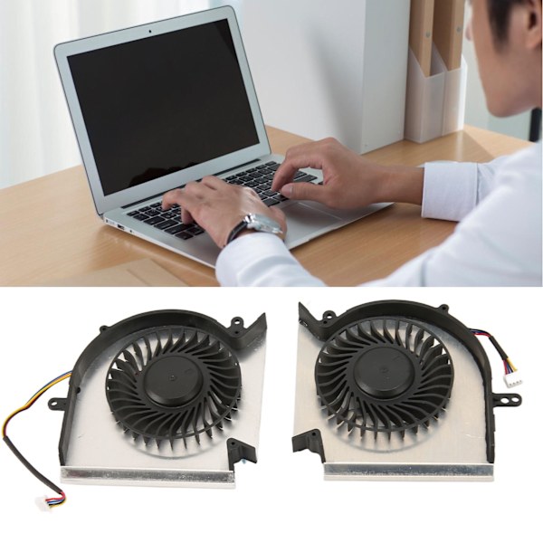 Laptop Kylfläkt 4pin Ström DC5V Metallskal ABS Lättvikt CPU GPU Kylfläkt för GE63VR MS 16P1 GE73VR MS 17C1