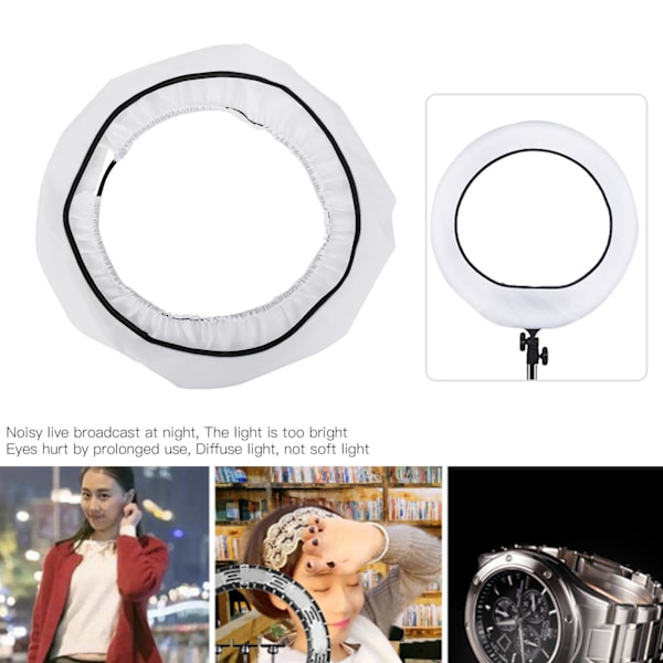 LED Ring Light Softbox Diffuser Sammenklappelig Fotografi Video Lys Softbox Diffuser14in