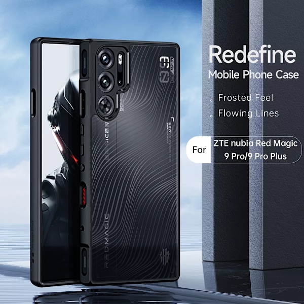 Skal för Zte Nubia Red Magic 9 Pro+/9 Pro/9s Pro + 2 Skärmskydd