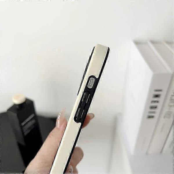 Til iPhone 15 flydende silikone telefoncover[TT] 15 Plus Black * Beige