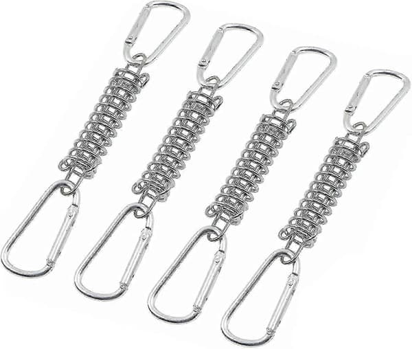 4pcs Awning Tension Spring Set, Alloy Spring Awning Spring Buckle, Heavy Duty Sunshade Sail Fixing Kit[D]