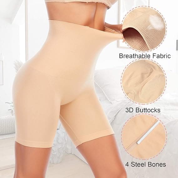Shapewear-shorts med høy midje og magekontroll for kvinner