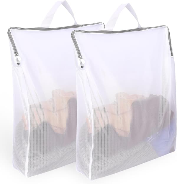 2-pak vaskenet, netposer til vask 40x50cm store vaskeposer med