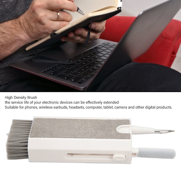 Laptop Rengöringskit 8 i 1 Portabel Multifunktion Säker Hållbar ABS Elektronisk Rengöring Verktyg för Telefon PC Headset