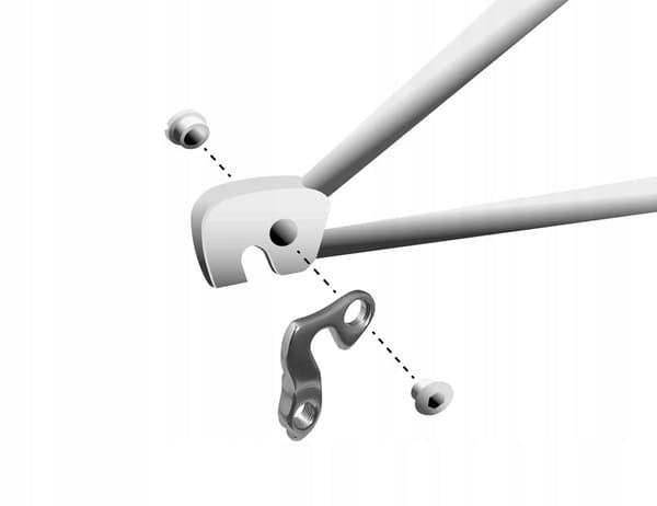 Gearhanger til aluminiumsrammer GH81 kompatibel med KELLYS MERIDA og flere