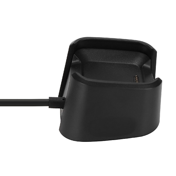 Mini Portabel Klockladdningsbas Klockladdare för Fitbit Versa Klocka Svart för Resor