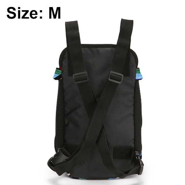Pet Carrier Ryggsäck, Justerbar Pet Front Backpack Katt Hund Carrier Ryggsäck Säkerhetsreseväska, Ben ut, Passar för resor Vandring Camping för små colour M