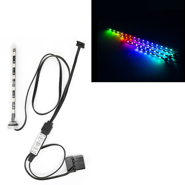 Akvarielampa Justerbar Fullfärg RGB Dator Vattenkylning Tanklampa LED Rörlampa