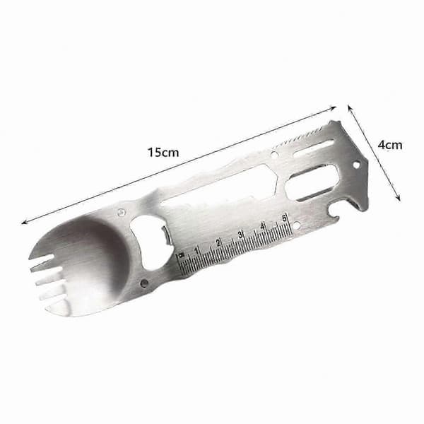 2x Durable Fork and Spoon Set for Outdoor Camping, Backpacking, and Fishing