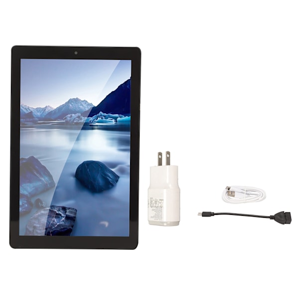 10.1in Tablet 2.4G 5G Främre 5MP Bakre 13MP 1960x1080 6GB 128GB Octa Cores Svart Tablet för Android11 100 till 240V