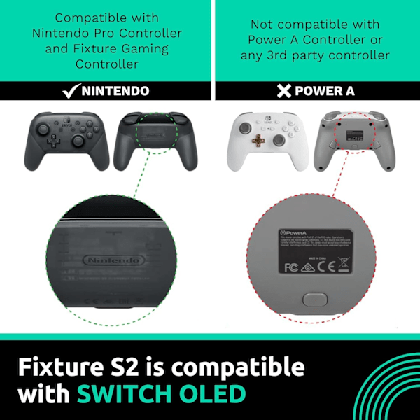 Switch Pro Controller Clip Fäste för Nintendo Switch Switch Lite Justerbar
