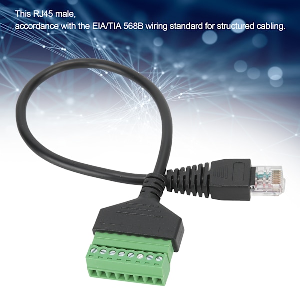 PVC RJ45 Hankontakt till Grön Terminal utan Svetsning Kort Kabeladapter Tillbehör