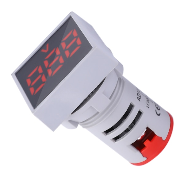 AC20-500V LED-indikatorlampa Mini Digital LED-display Voltmeter Kvadratisk Signallamp (Röd)
