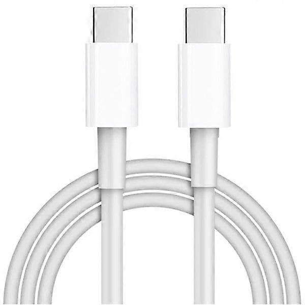 2 kpl 2 metrin pikalatauskaapeli, USB-C–USB-C, valkoinen