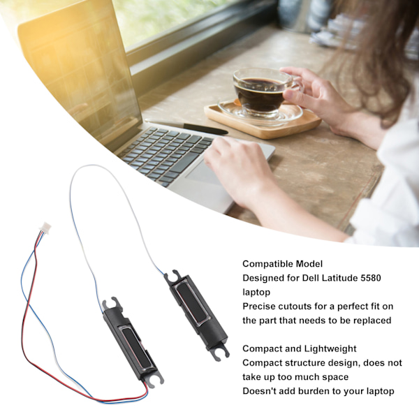Laptop Interna Högtalarkit Ersättning Notebook Inbyggd Vänster Höger Högtalare för Dell Latitude 5580