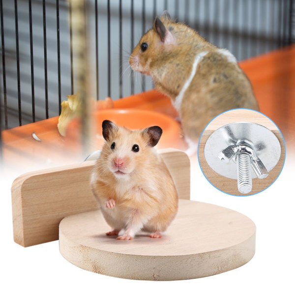 Liten kjæledyr hamster heltre springbrett leketøy tre hoppende klatreplattform leke for bur