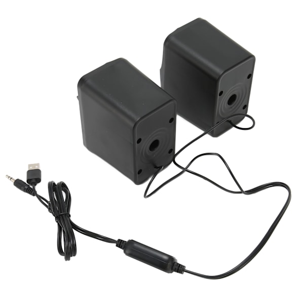Datorhögtalare USB-driven Trådbunden Volymkontroll Mini Skrivbordshögtalare med RGB-ljus för Hemarbete