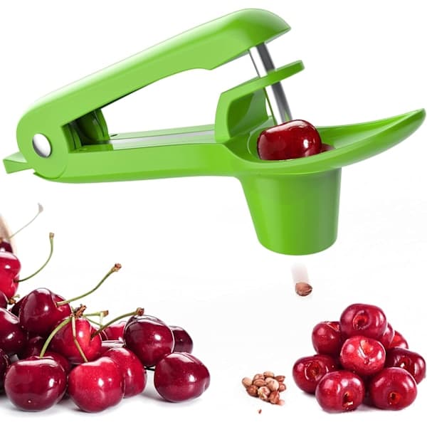 Cherry Pitter - Stainless Steel Cherry Pitting Tool with Handheld Press Design, Save Time and Space for Making Cherry Jam with Lock Design