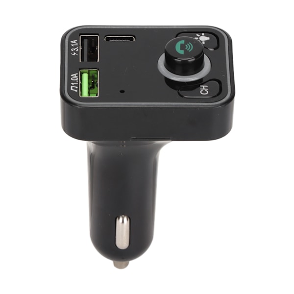 Billaddare Mini Billaddaradapter Stöder USB-minneskort BT med LED-skärm DC12V