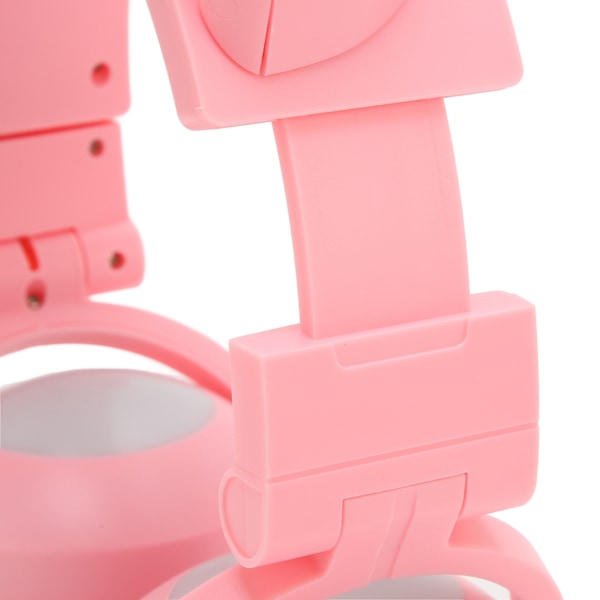 Bluetooth-hörlurar med kattöron Stereo Söta Hög Känslighet Inbyggd Mikrofon Justerbara LED Barnhörlurar med 3,5 mm Kabel Rosa