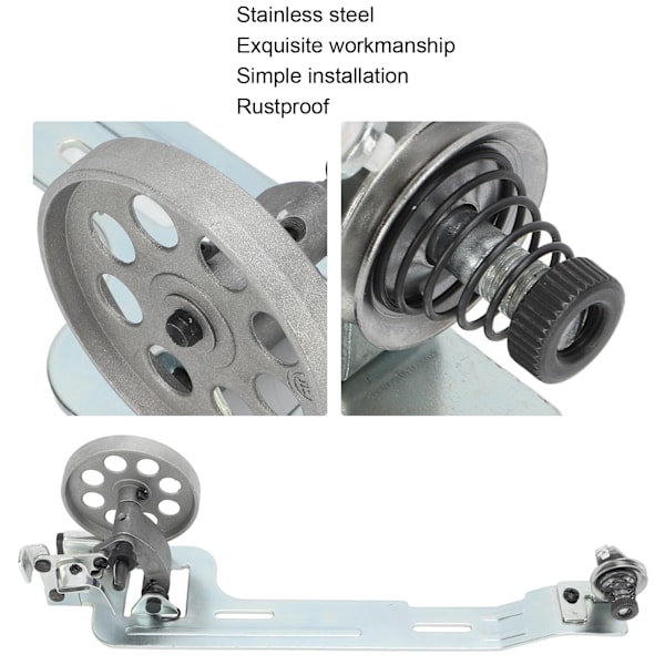 Syhjul i rustfritt stål for symaskin, bærbar hjulspolespole for symaskin