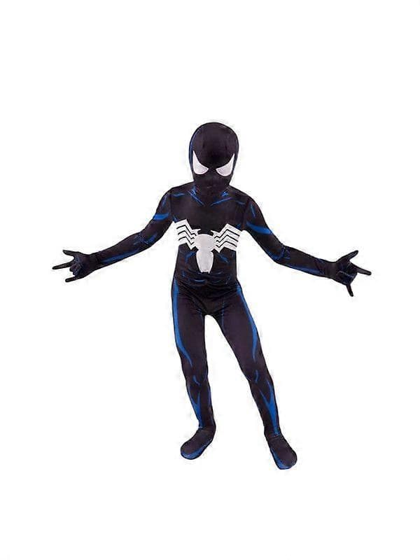 Sort og blå Symbiote Spider-Man Cosplay heldragt Halloween 130