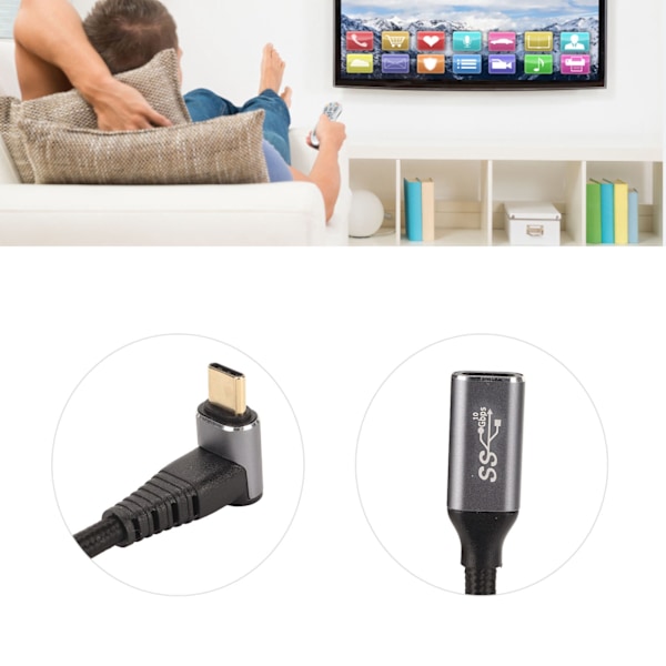 USB C 3.1 Hane till Hona Kabel PD100W Snabbladdning 10Gbps 4K Vid 60Hz USB C Laddningskabel för Steam Deck Spelkonsoler 100cm/39.4in