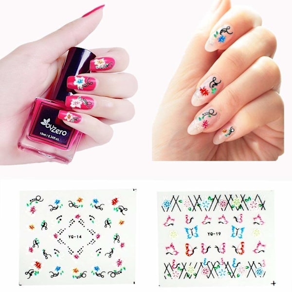 Blomstrande Utsmyckningar, 30 Ark Med Utsökta Nageldekaler Som Förenar Skönhet Och Praktik, Perfekt För Att Personalisera Dina Naglar Eller Lägga Till En Touch