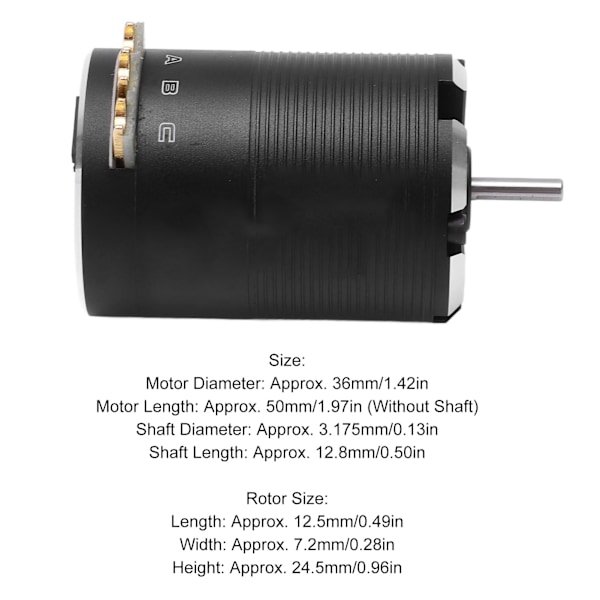 RC børsteløs motor CNC-bearbejdning 540 17.5T RC model sensorbørsteløs motor til 1/10 RC biler
