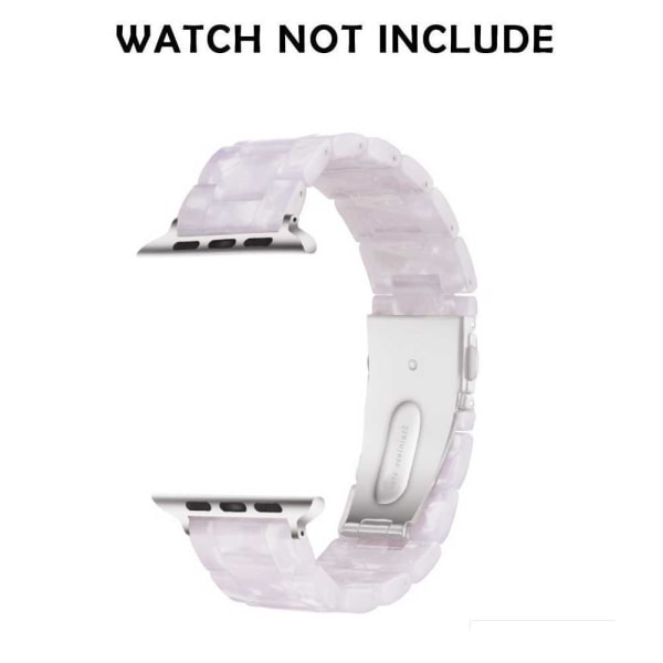 Kompatibel med Apple Watch Strap 38-40 mm / 42-44 mm Series 5/4/3/2/1, Slim Resin Armur Replacement Watch Band Accessory 42-44mm Flash white