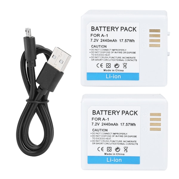 A‑1 Batteri med LCD Dubbla Fack Laddare för Arlo Pro/Pro 2 VMA4400 2440mAh