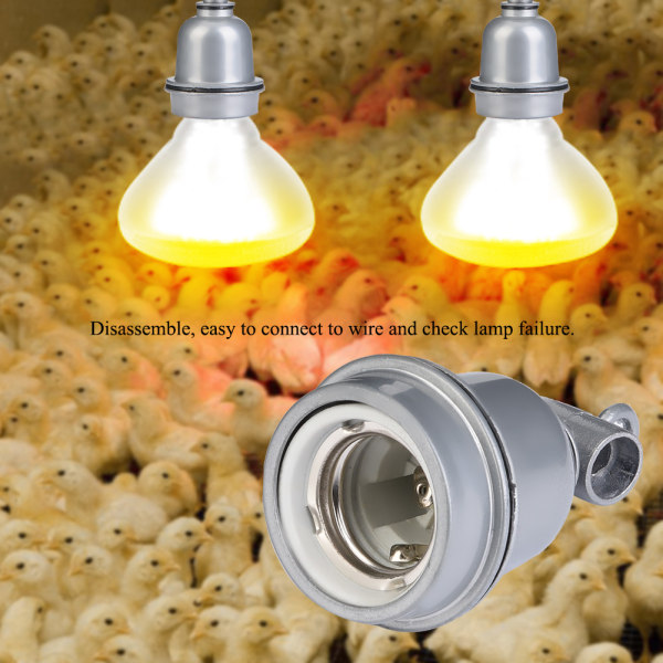 Matelijan lampun pidike keraaminen lämmitysvalokanta Brooder E27 Emitter lamppu korkea lämpötila