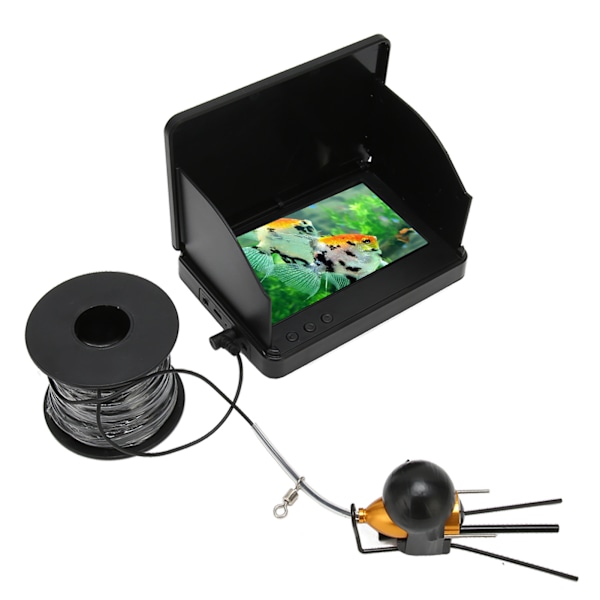5-tums Fish Finder IPS HD 2000cd Mörkerseende IP68 Vattentät Fiskekamera Monitor för Undervattensbruk 100‑240V