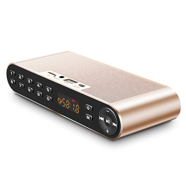 Q8 Trådlös Portabel Mini Bluetooth Högupplöst Dubbelhögtalare med Mikrofon Stöd U-disk TF-kort