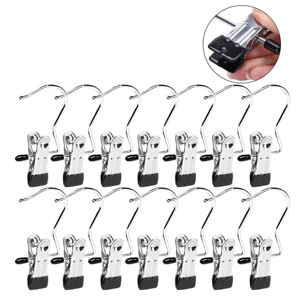 14 Portable Laundry Hooks, Non-Slip Metal Boot Hangers, Easy Handling