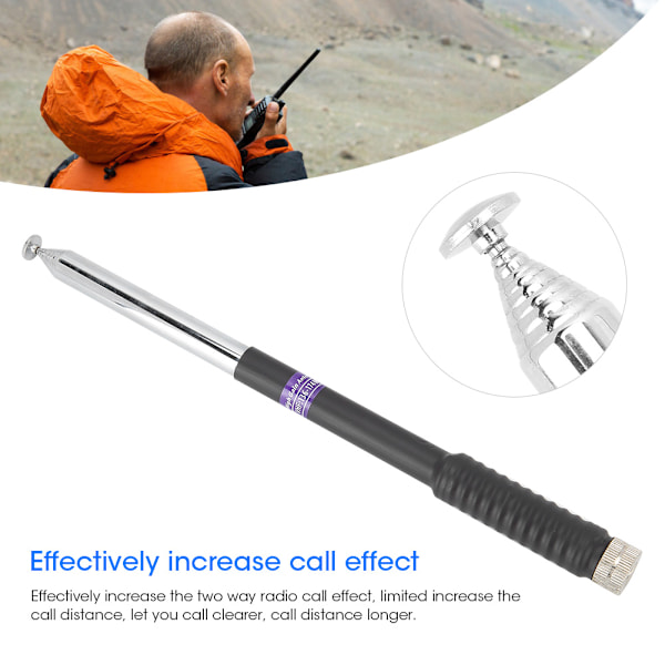 Antikollisions Antenn med Lång Dragstång av Aluminiumlegering SMA Hankontakt VHF 136-174MHz
