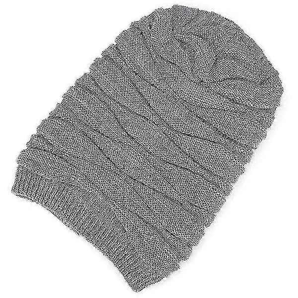 Unisex Vinter Slouch Mössa Oversized Varm Stickad Mössa Grey