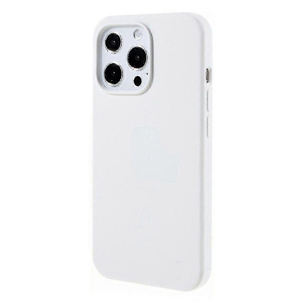For iPhone 14 Pro-deksel Solid silikon støtsikkert telefonbakdeksel[TT] White
